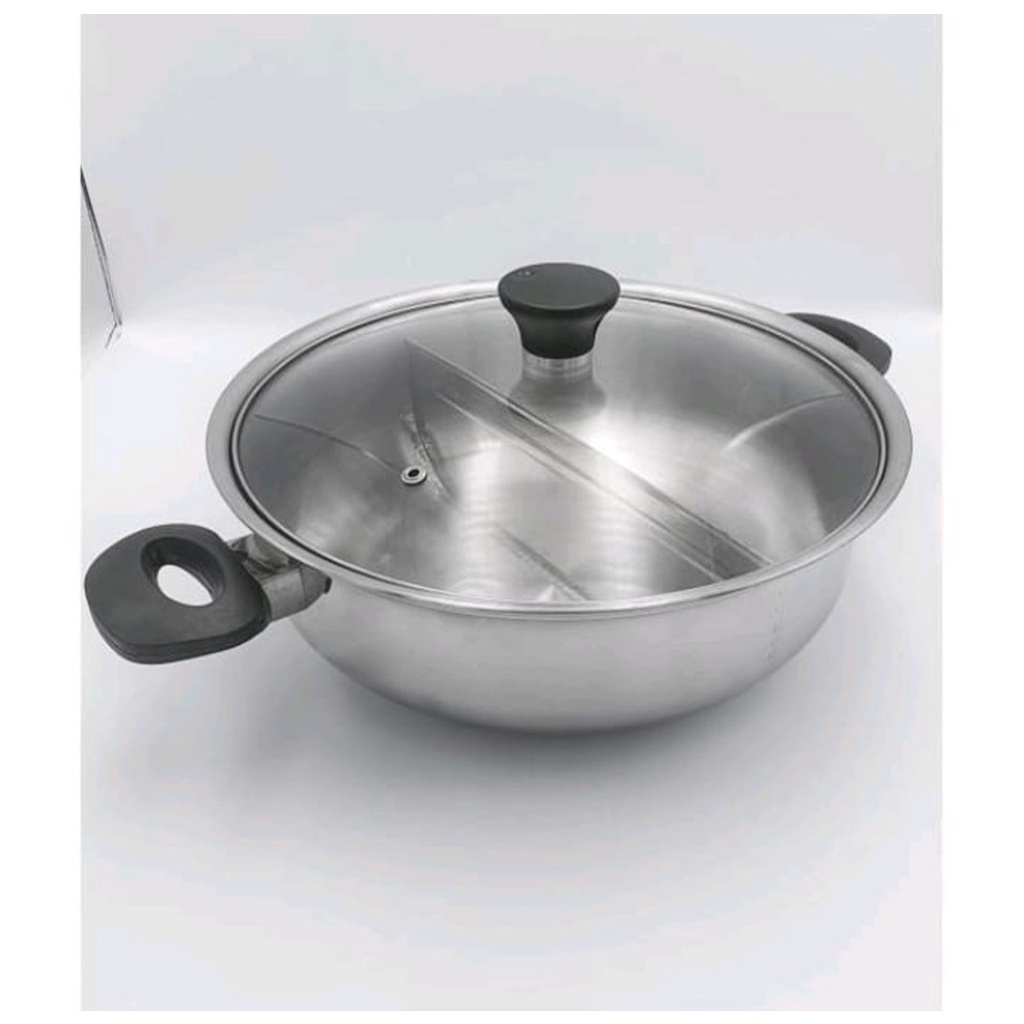 ORIGINAL Panci shabu shabu stainless steel 28cm