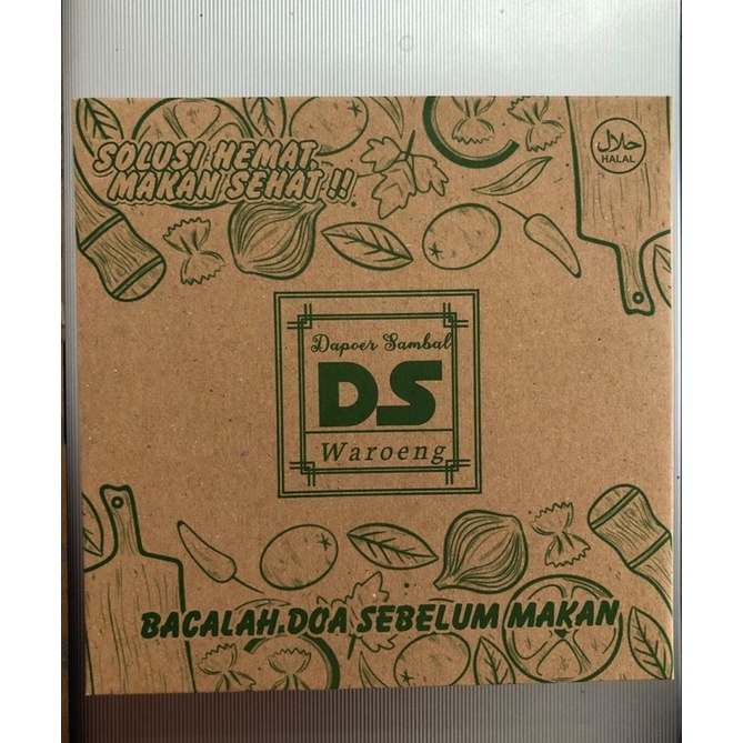 

Rice Box 18x18 1000 pcs custom design gratis design kraft keren