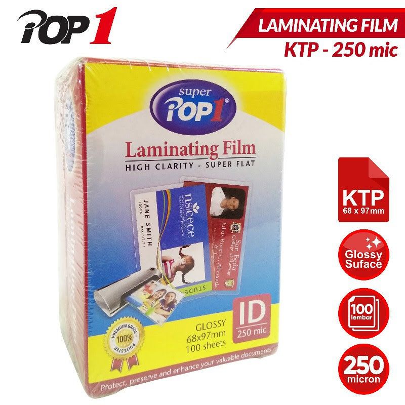

Plastik laminating Ktp (250mc) Pop1