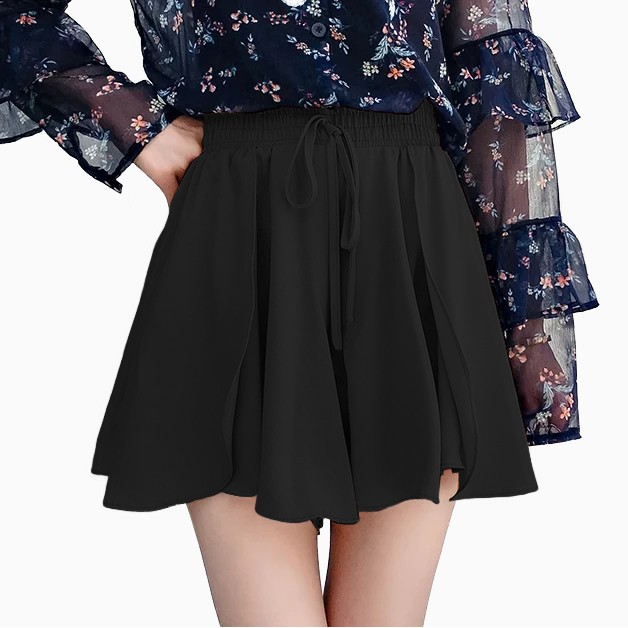 Rok Celana Pendek Gaya Korea Model Terbaru | Celana Rok Sifon Pendek Wanita | Celana Casual