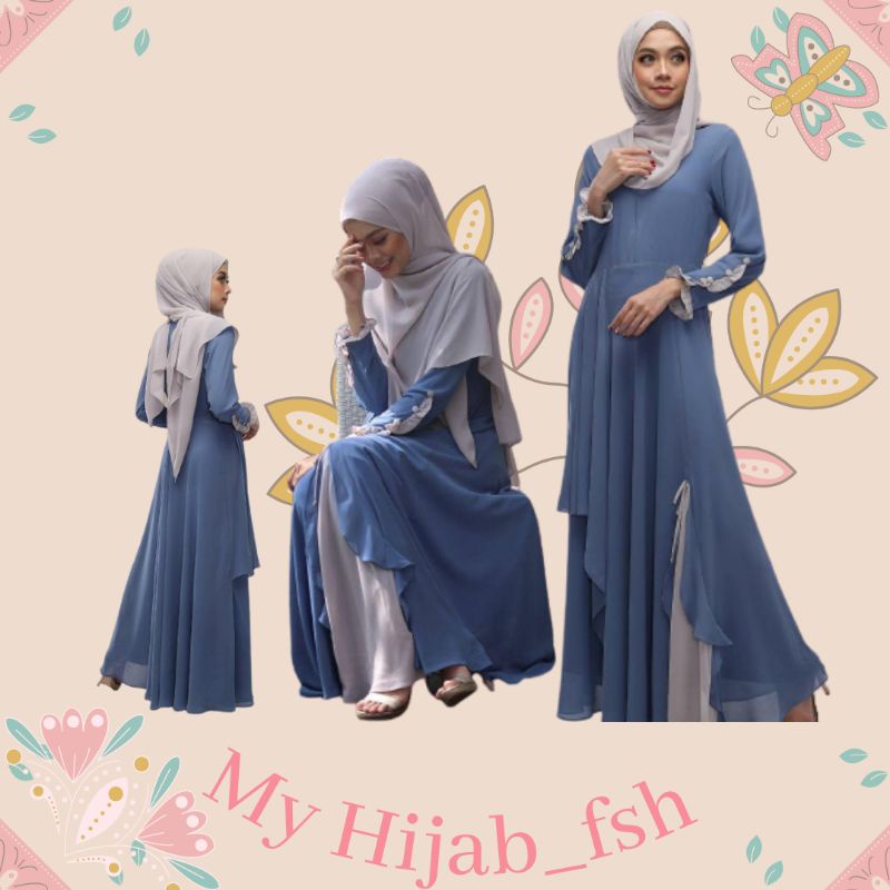 Dress Kemala Set by Thamrin | Dress thamrin ori | Dress Polos | Dress Motif | Dress Ceruty | Gamis F