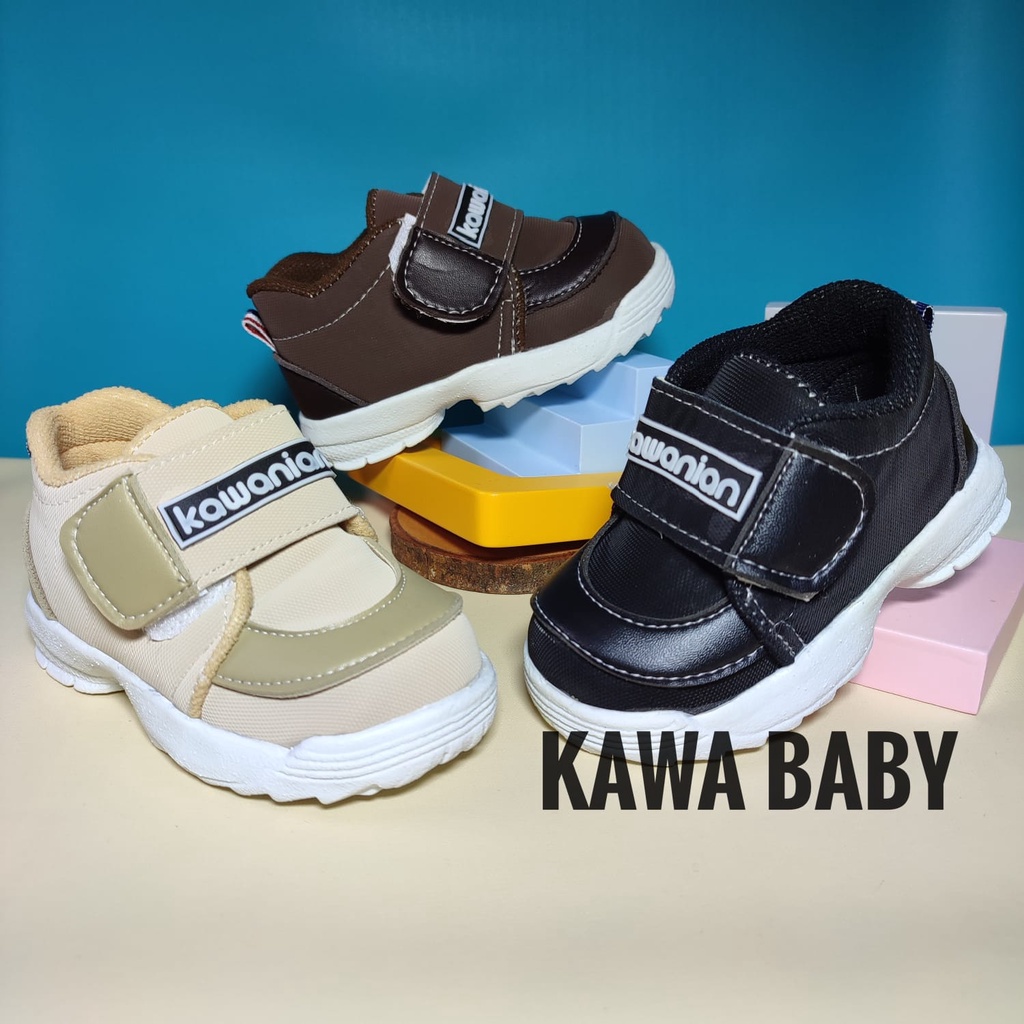 Sepatu anak unisex premium kawanian semi boot Three Colour