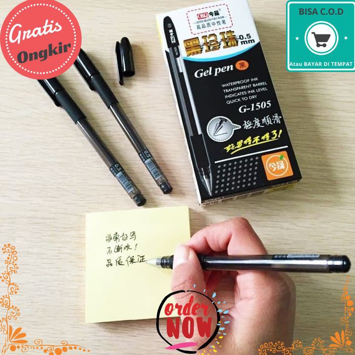 

COD 408 Gel Pen Pena jel Pulpen Gel O&Q G-1505 0.5mm Bkn Faster Standart Pilot Pena Gej Pulpen