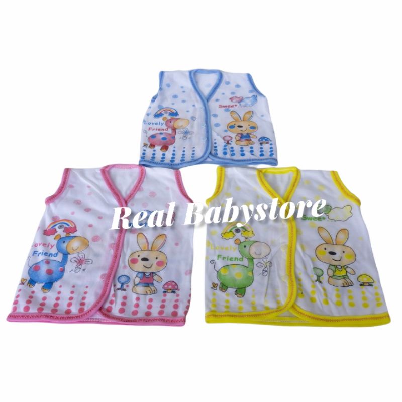 6Pcs Baju Yukensi Bayi KATUN Kancing Depan