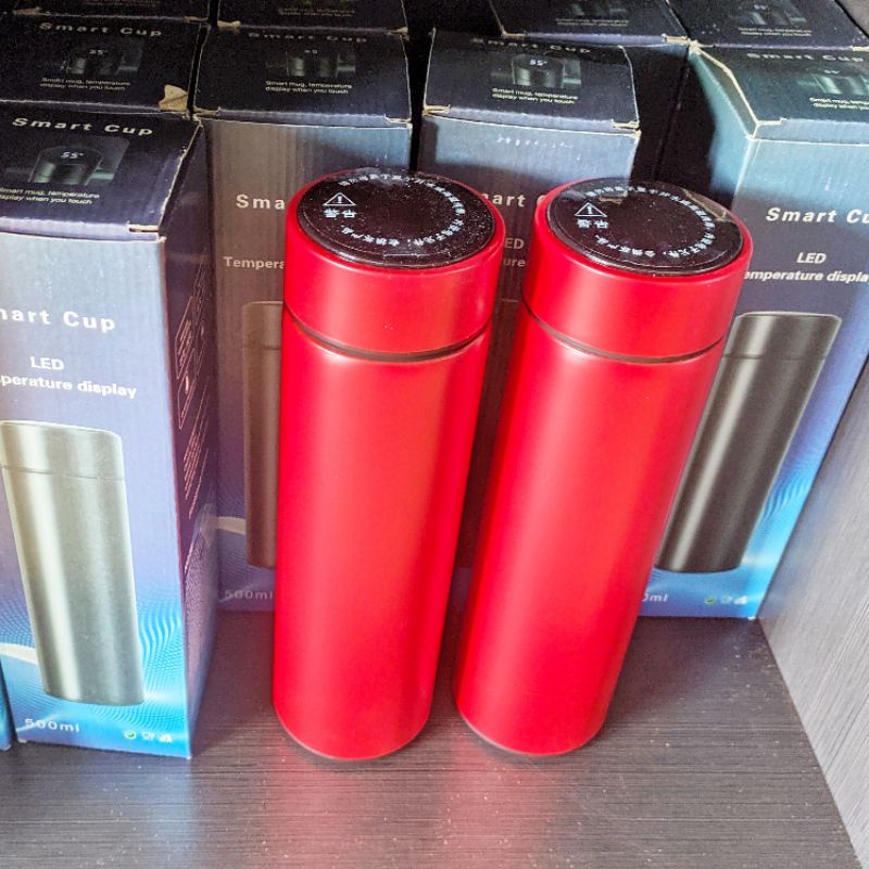 Termos LED Suhu botol vakum air panas dengan pengukur suhu digital thermos display bahan aluminium