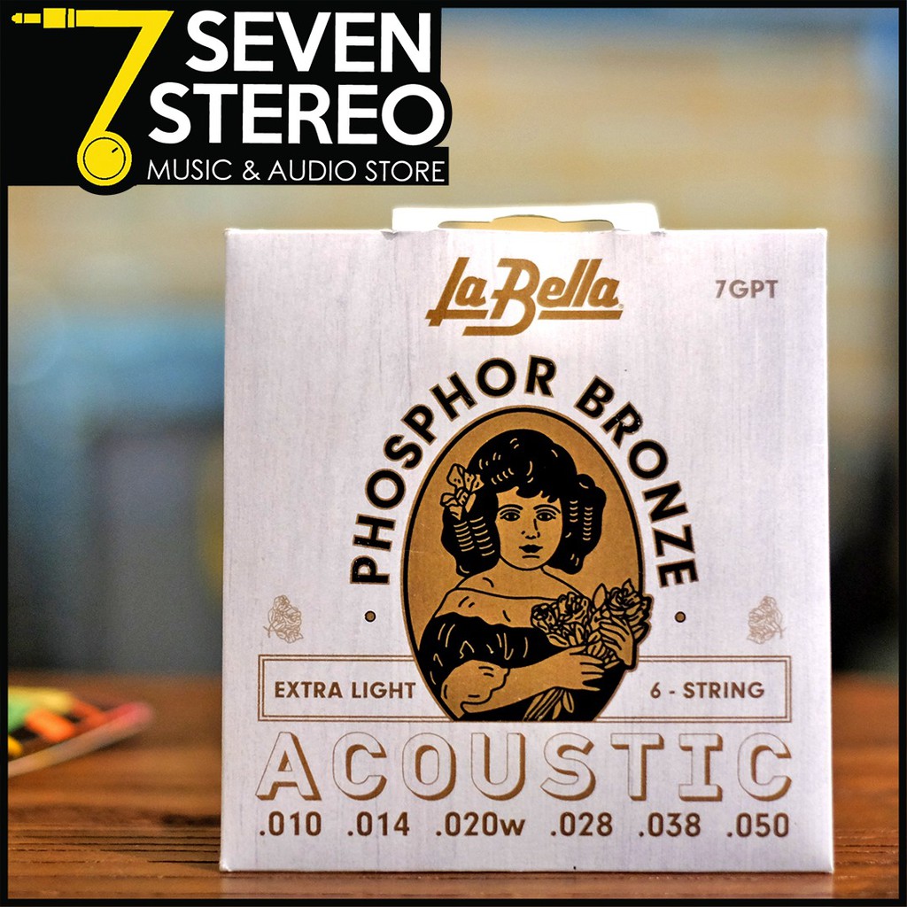 La Bella 7GPT 10-50 Phosphor Bronze Acoustic String Senar Gitar