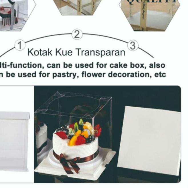 

Mika Kue Transparan Kotak Kue Transparan Cake Box Transparent Dus Kue transparan Kotak Hampers uk.30 CM