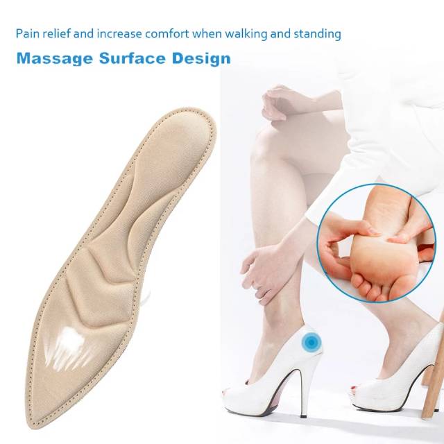 Insoles Busa 4D Insole Alas Sepatu Flat Shoe Pad High Heels Shoes Arch Tumit