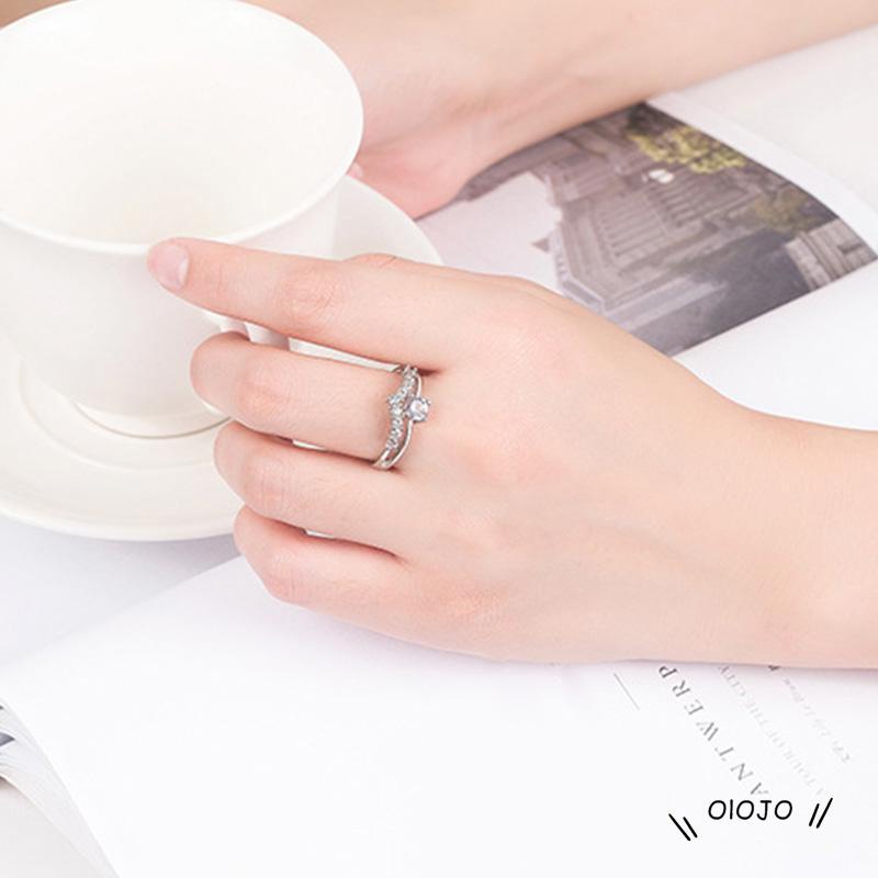 【COD】Cincin Zircon Bahan Alloy Untuk Wanita