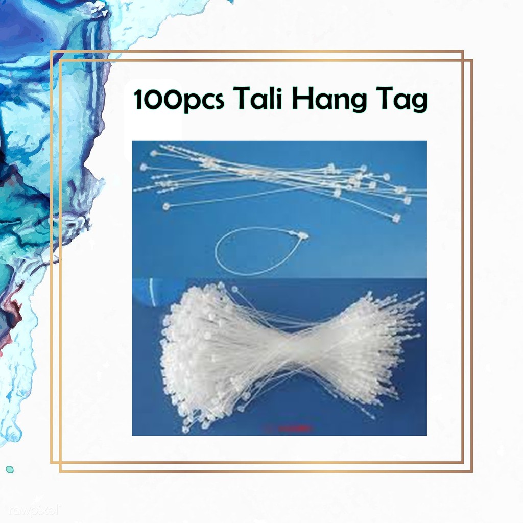 

100pcs Tali Hangtag Label Baju Loop Pin Plastik