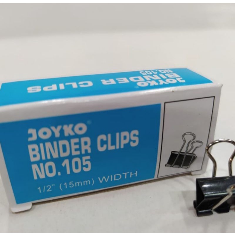 joyko binder klip no 105 , 15mm / penjepit kertas 1dus kecil isi 12 pcs