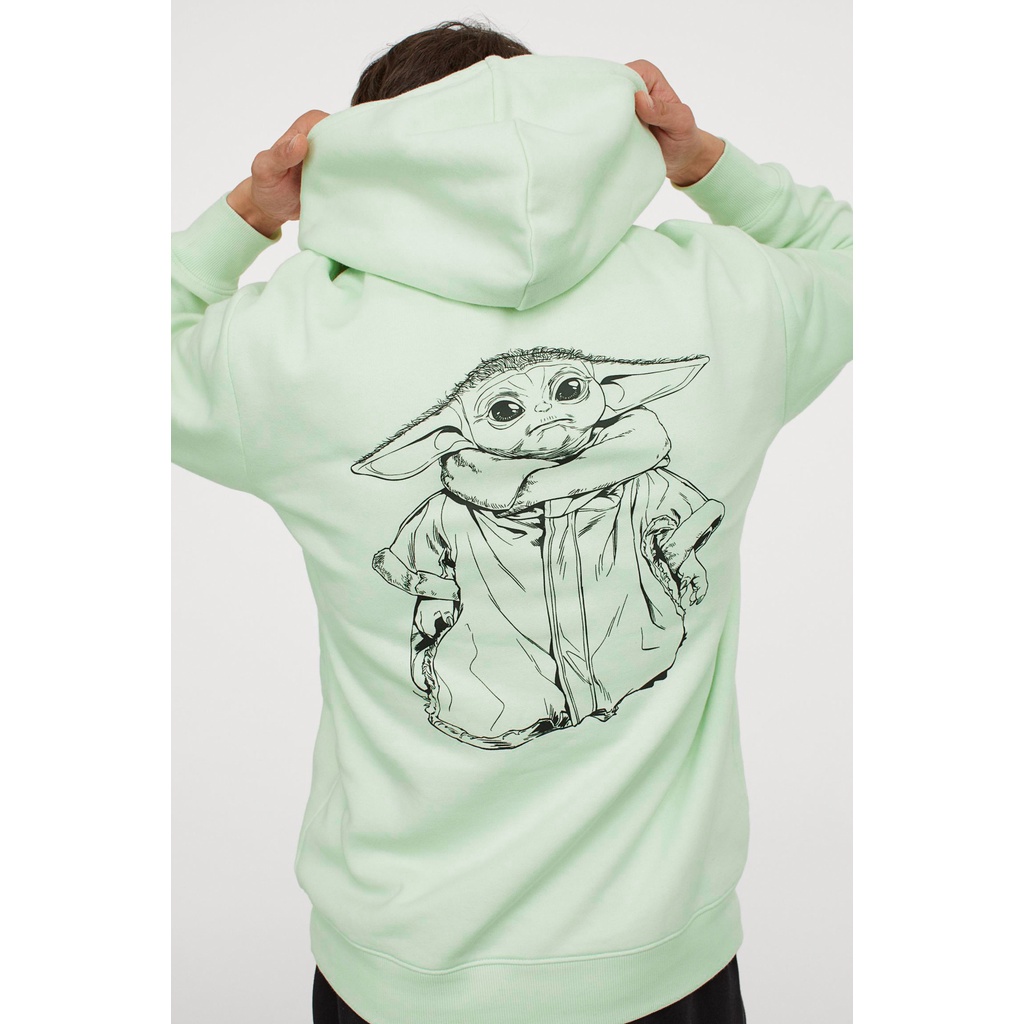 HOODIE H&amp;M STARWARS babyyoda Hoodie starwars hitam hoodie starwars h&amp;m hoodie starwars