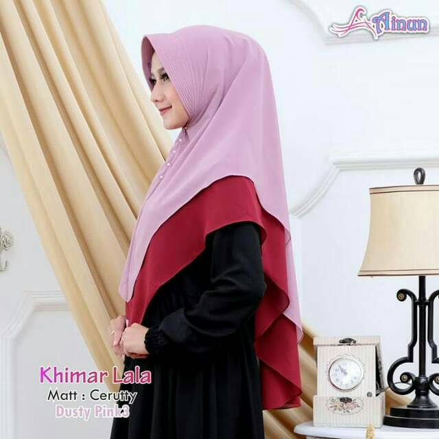 SALE Khimar Lala by AINUN, khimar dua layer dua warna/khimar Syar'i Murah