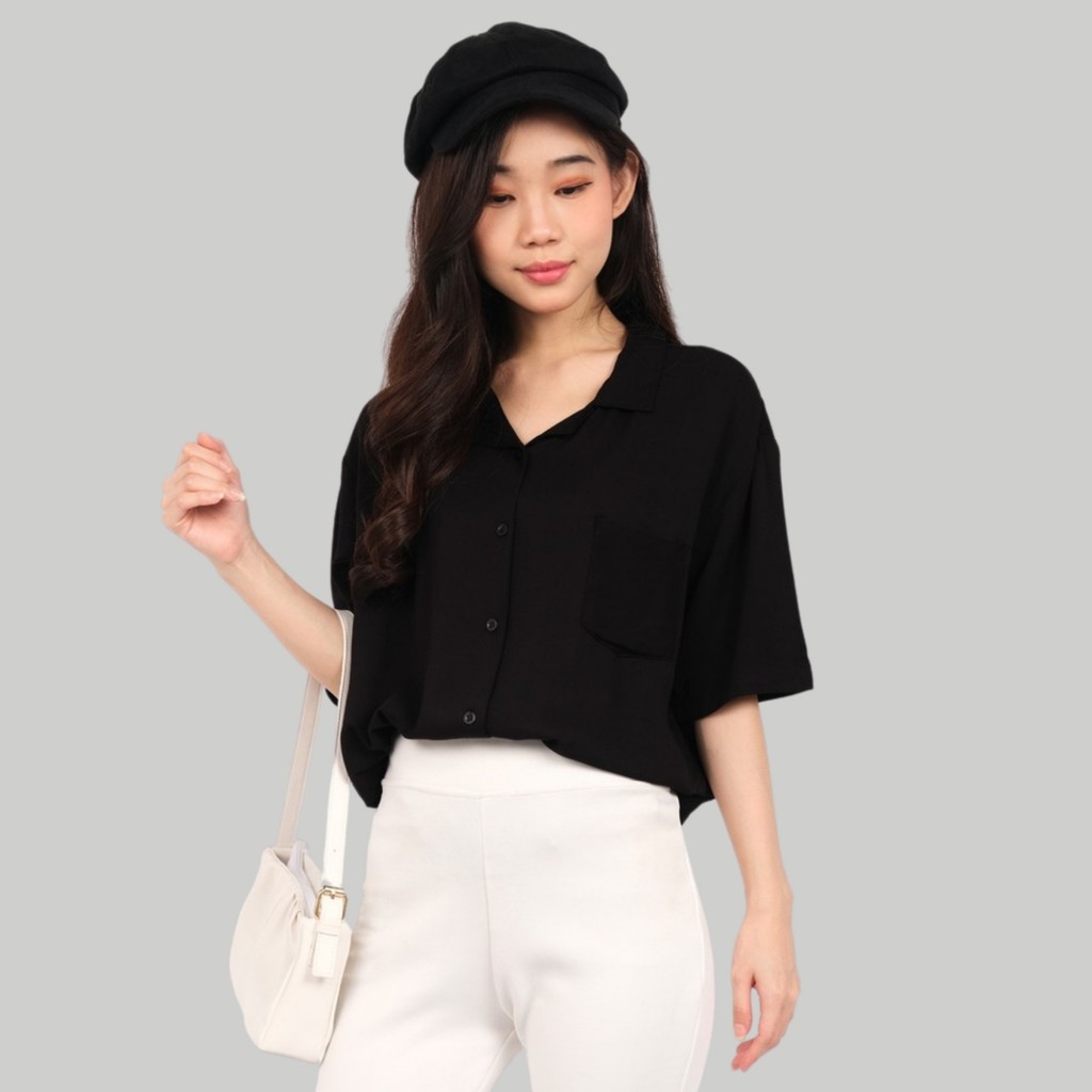 Monellina 90182 Kemeja Wanita Lengan Pendek-4