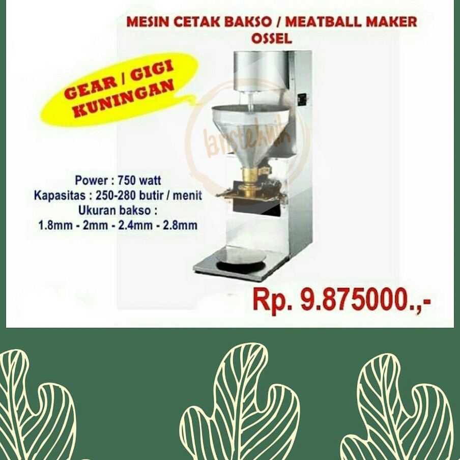 MESIN CETAK BAKSO MEATBALL MAKER OSSEL PENCETAK BAKSO OSSEL MESIN MEATBALL