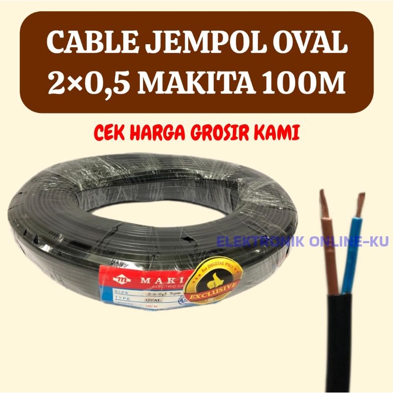 CABLE JEMPOL OVAL 2×0,5 MAKITA 100M