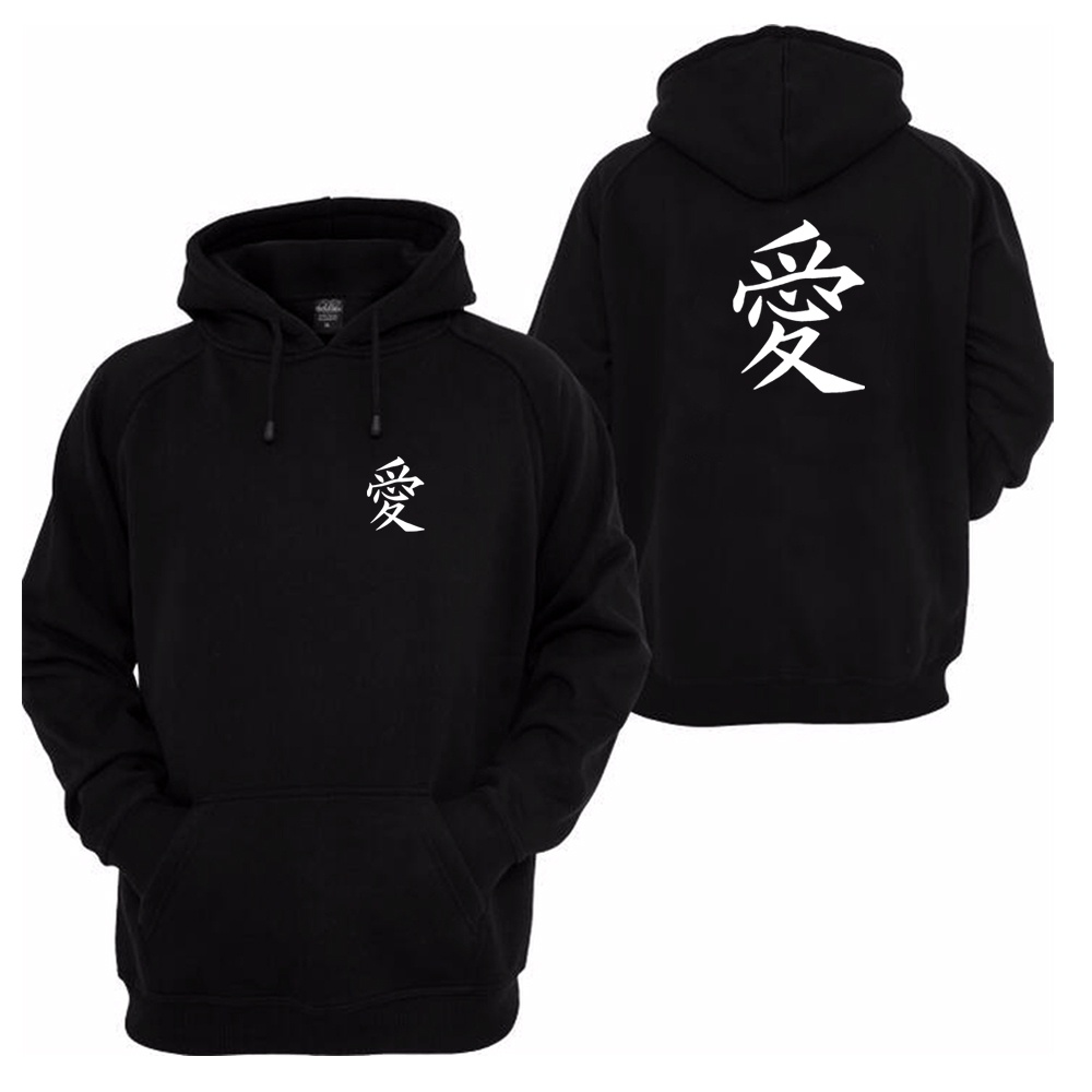 HOODIE kanji jepang japanese karakter culture kultur anime Fleece distro kasual fashion murah baju S