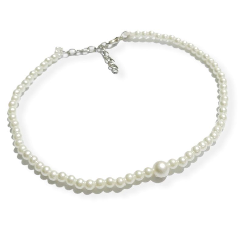 Arielle Pearl Korean Choker Necklace Kalung Korea Mutiara Hiasan Knot Pearl