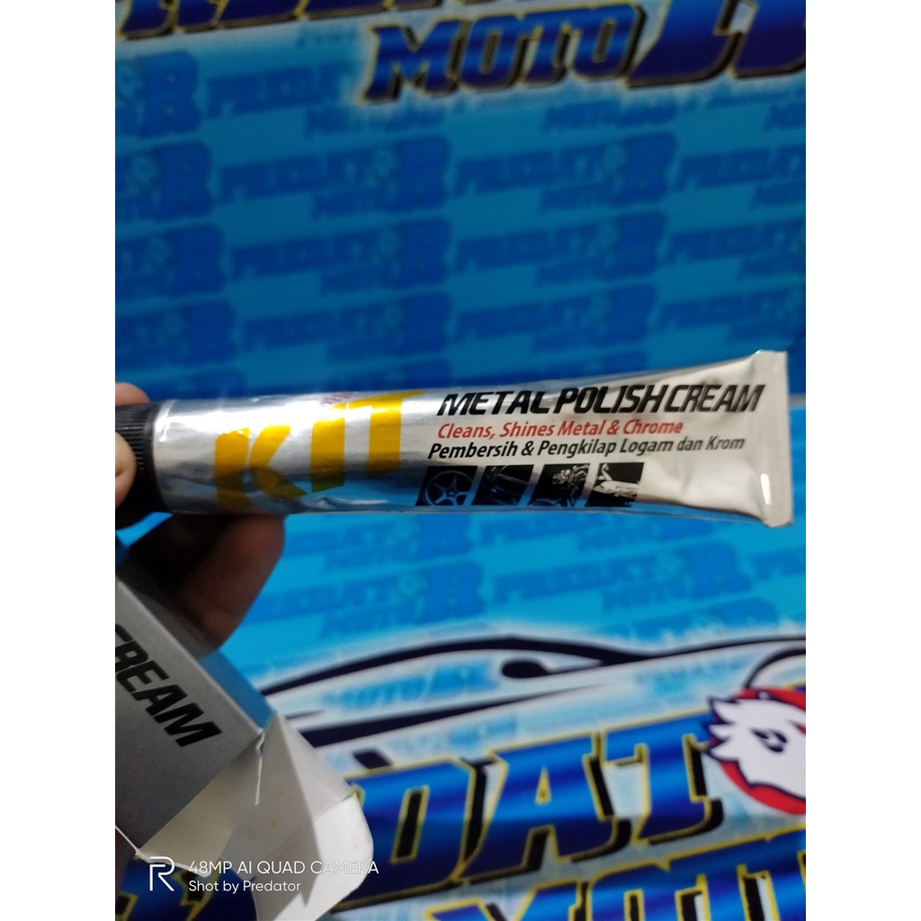KIT METAL POLISH CREAM 50GR PEMBERSIH PENGKILAP LOGAM CHROME KUNINGAN