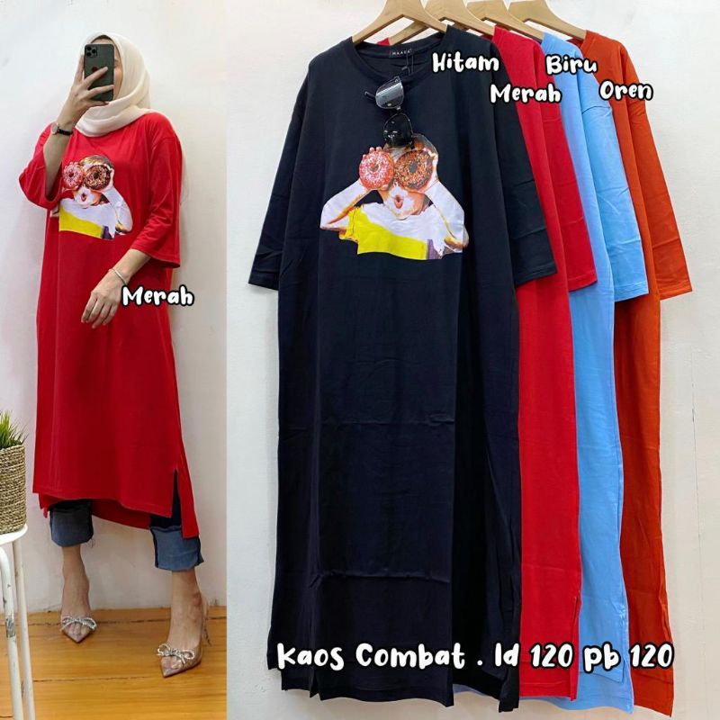 Kaos Long Tunik Oversize Cewek Premium