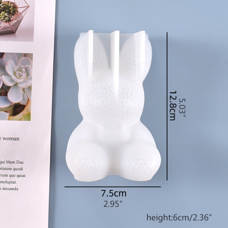 Siy Cetakan Resin Bentuk Kelinci 3d Bahan Silikon Untuk Kerajinan Tangan Diy