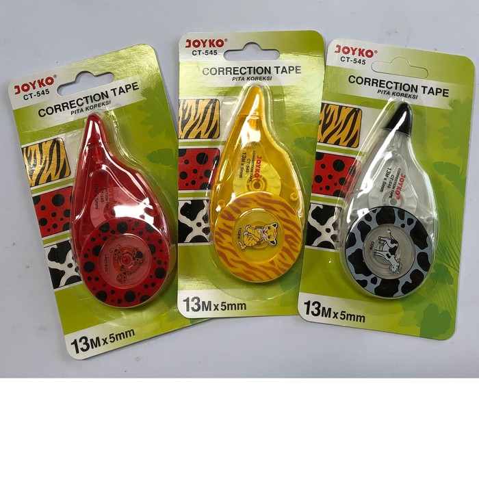 

correction tape / tip ex kertas joyko CT 545 motif binatang