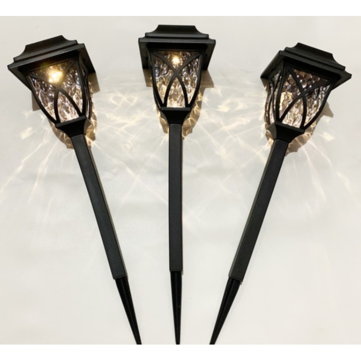 Lampu taman solar tancap 1 LED kaca - Kuning