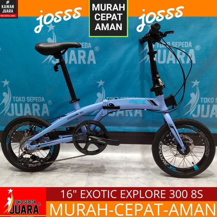 Sepeda Lipat Exotic Explore 300 8S Folding 16