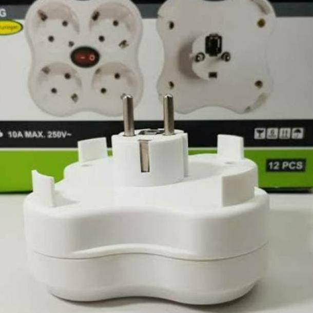 T Multi Colokan Listrik Lubang 4 Switch Matsui Mt-314