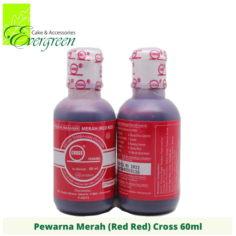 

Pewarna Makanan Cross Merah (Red Red) 60ml