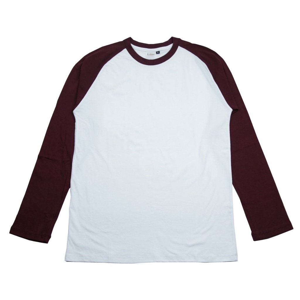 Blank Basic Raglan Long Sleeve White