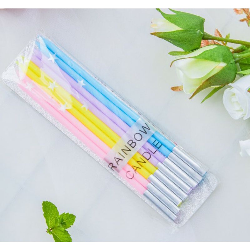 LILIN ULANG TAHUN KOREA / LILIN HAPPY BIRTHDAY RAINBOW / LILIN ULANG TAHUN PANJANG