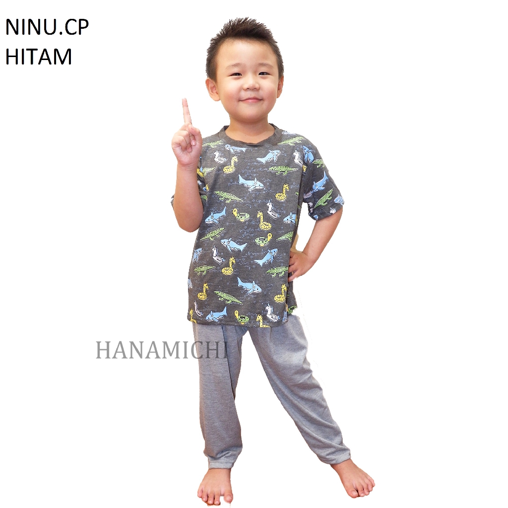 Hanamichi NINU.CP Baju Tidur Anak Bergambar Lengan Panjang