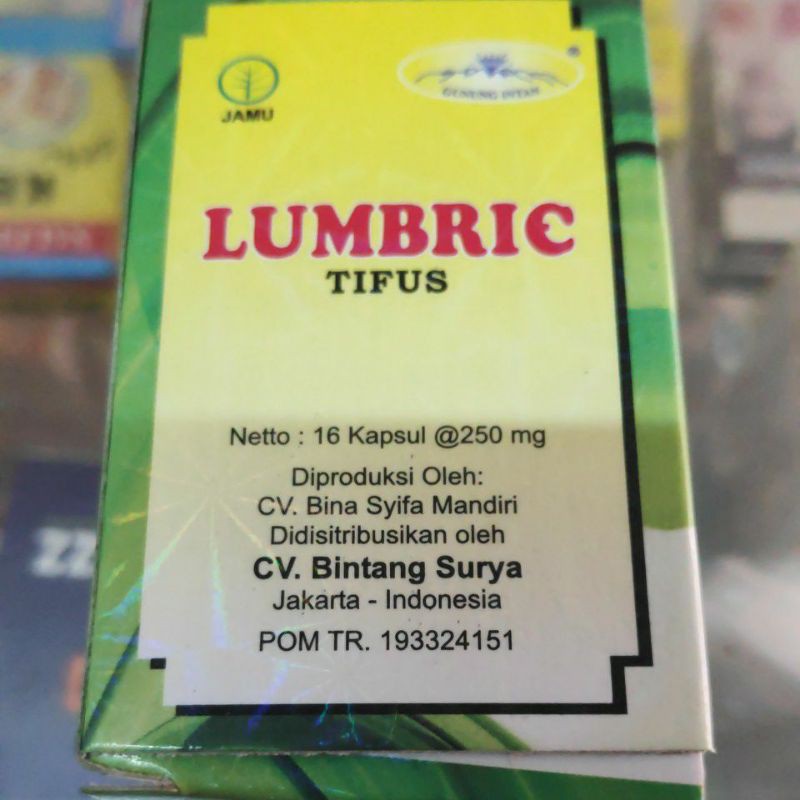 Lumbric Kapsul Pereda Demam Tifus Tipes Tipus. Alami % Extract Cacing Kalung (Lumbricus Rubellus)