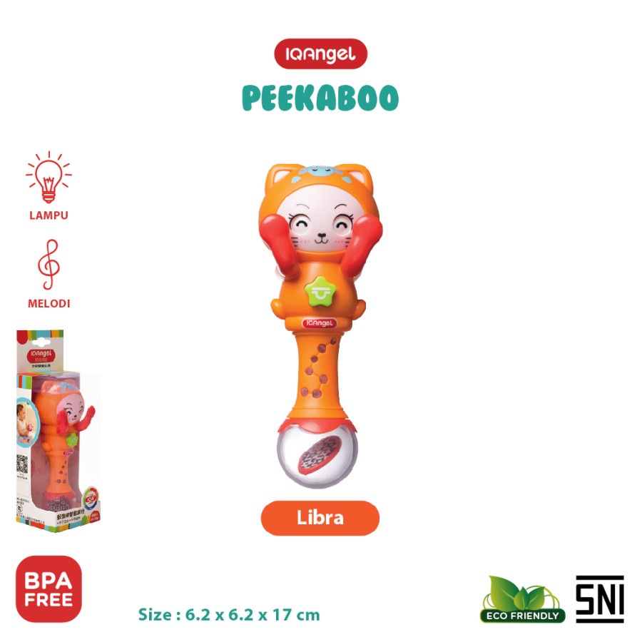 Mainan Bayi / Anak IQAngel Peekaboo Rattle Bersertifikat SNI