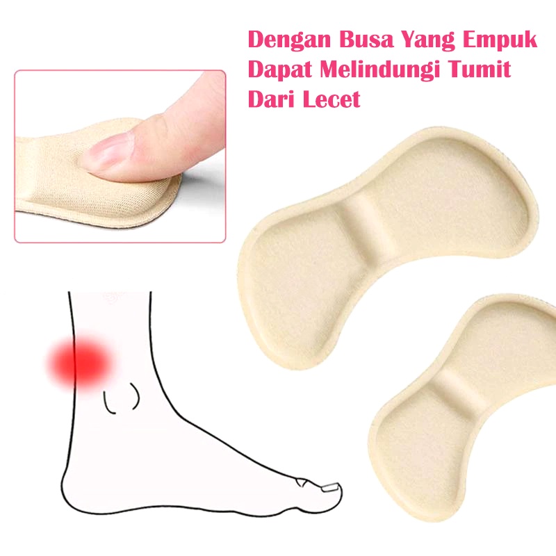 INSOLE TUMIT SEPATU WANITA ANTI LECET BANTALAN TUMIT KAKI PELINDUNG TUMIT