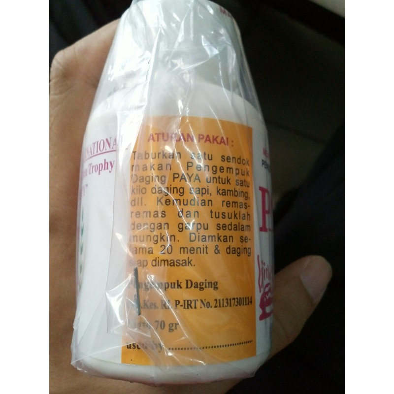 

Pengempuk Daging / Meat Tenderizer merk Paya 70g*12 botol