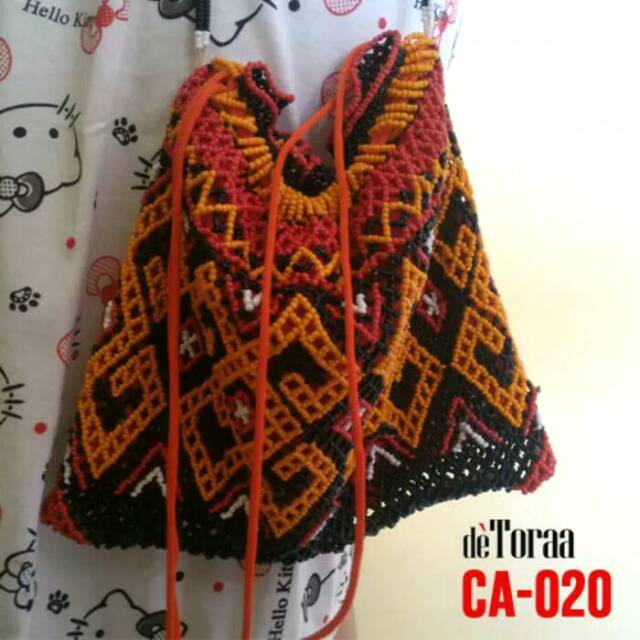 Sepu' Toraja Tas Etnik Toraja Souvenir Anyaman Full Manik