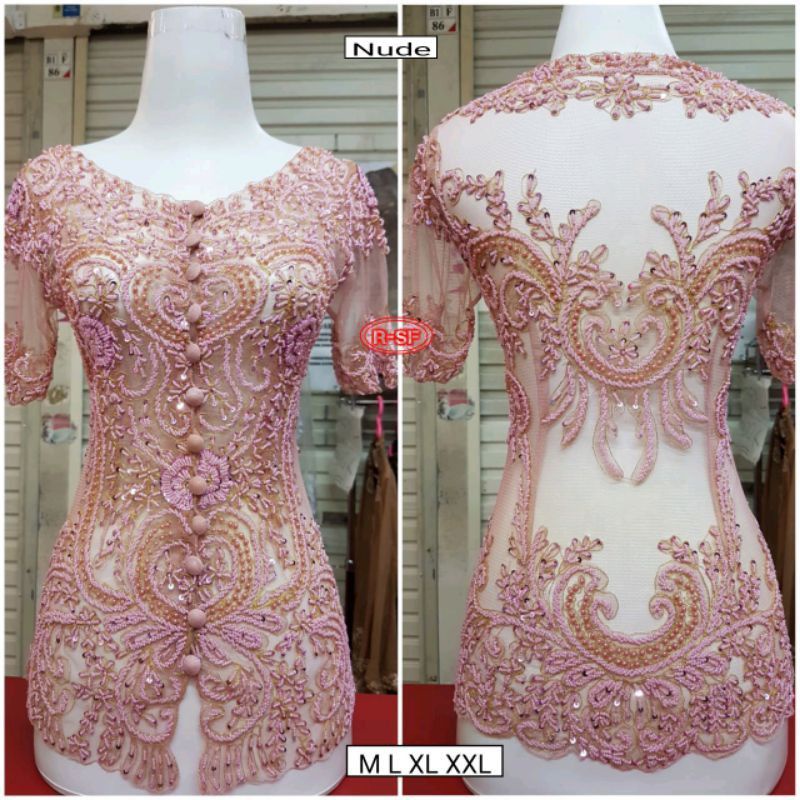 KEBAYA PAYET ORI /KEBAYA PAYET LENGAN PENDEK/KEBAYA PAYET MEWAH