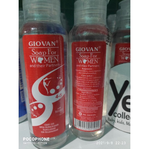 Sabun mandi Cair Sehat Giovan 100 ml Geovan woman soap fresh biru merah segar harum geovani giovani