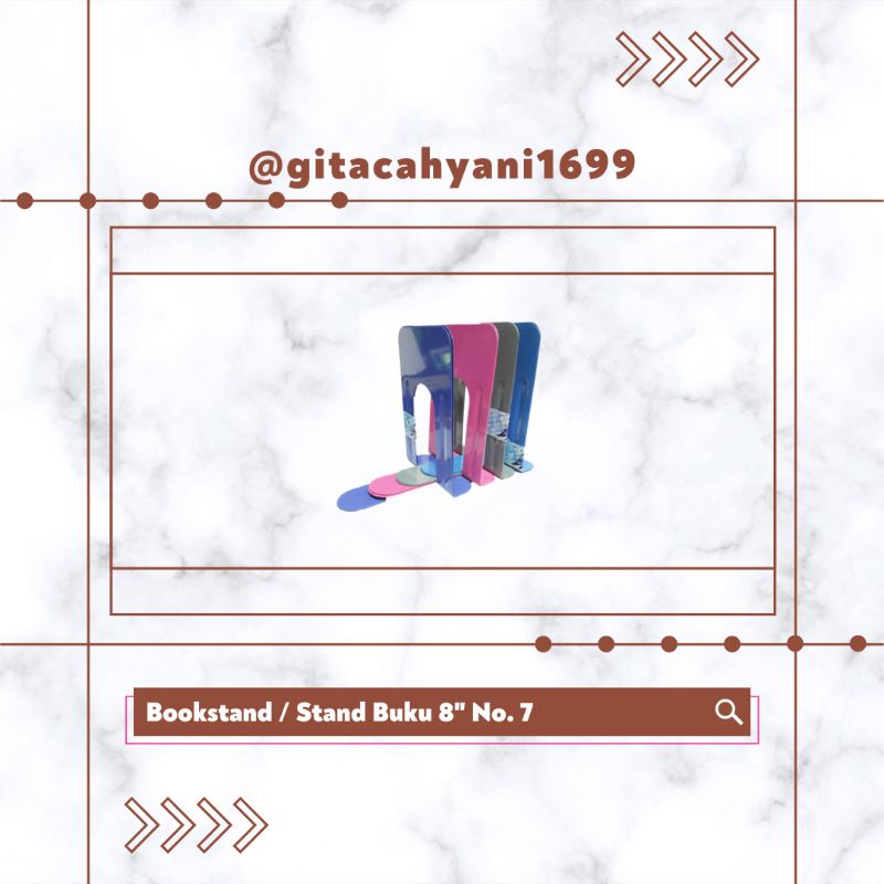 

BOOKSTAND / STAND BUKU / PENYANGGA BUKU MERK ALLWINZ (HARGA PER 2 PCS) 8" No. 7