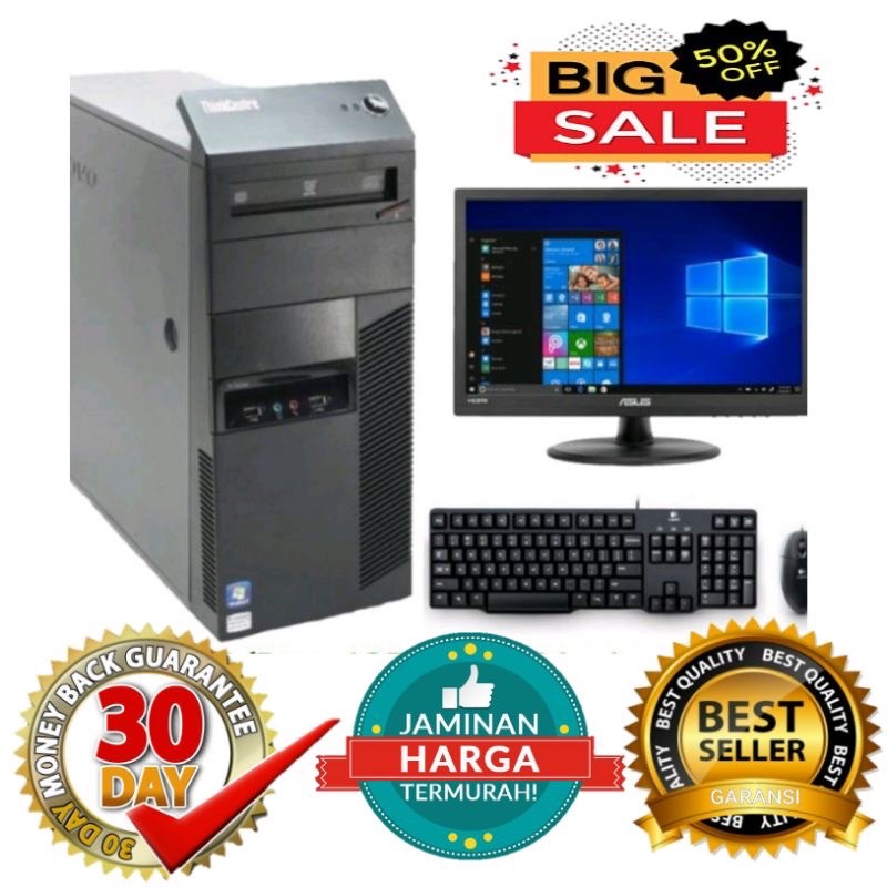 CPU FULL SET CORE i3 RAM 4GB HARDISK 500GB MONITOR 19INCH WIDE PROMO CUCI GUDANG