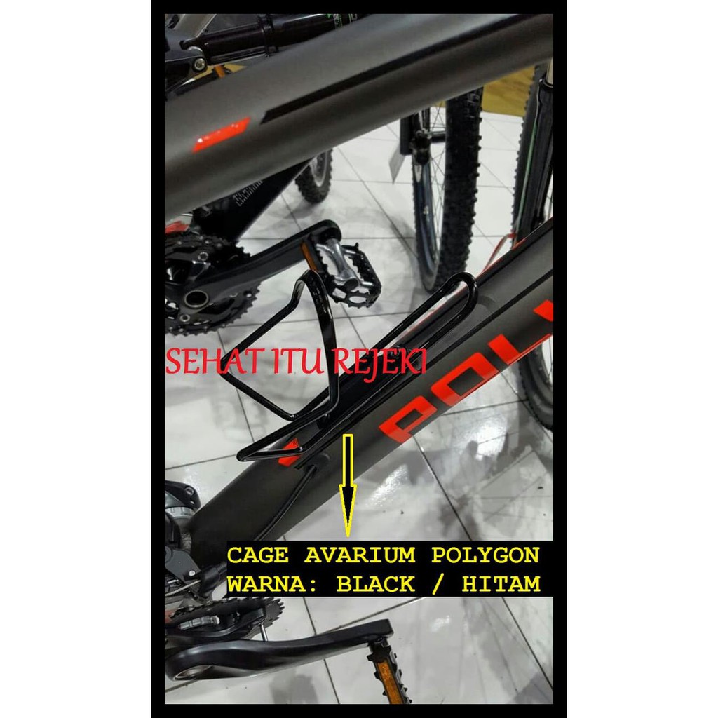 100%TERLARIS BOTTLE CAGE AVARIUM / TEMPAT BOTOL AIR MINUM DI SEPEDA BY POLYGON 100%TERLARIS