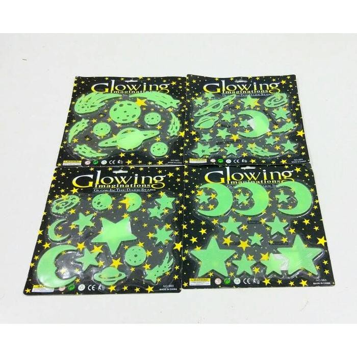 SHABRINA_FASHION!!! Tempelan stiker dinding Glow In The Dark