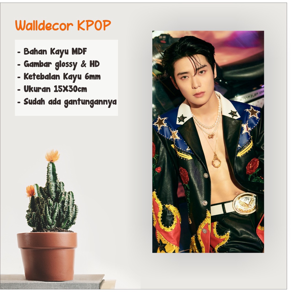 WALLDECOR NCT 127 JAEHYUN STICKER UKURAN 15X30 CM WALL DECOR POSTER KAYU HIASAN DINDING KPOP