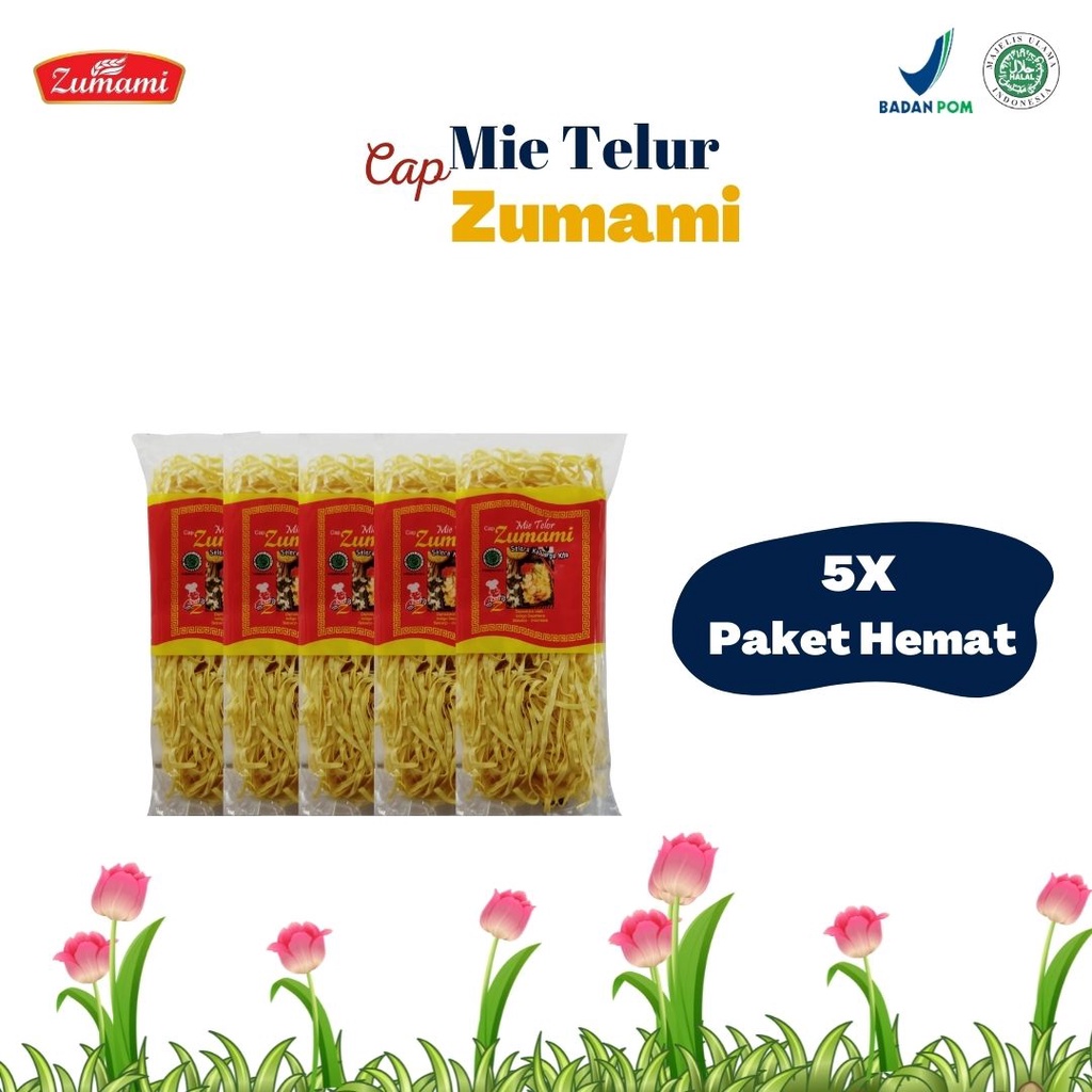 

MIE TELUR ZUMAMI NON BUMBU / MIE TELUR CAP ZUMAMI ISI 5 PCS PAKET HEMAT / MIE / MIE TELUR / MIE TELOR ZUMAMI / MIE TELUR CAP ZUMAMI / MIE TELUR GEPENG ZUMAMI / MIE GORENG TELUR / MIE KUAH TELUR / MIE TELUR ASLI / MIE KERING GEPENG