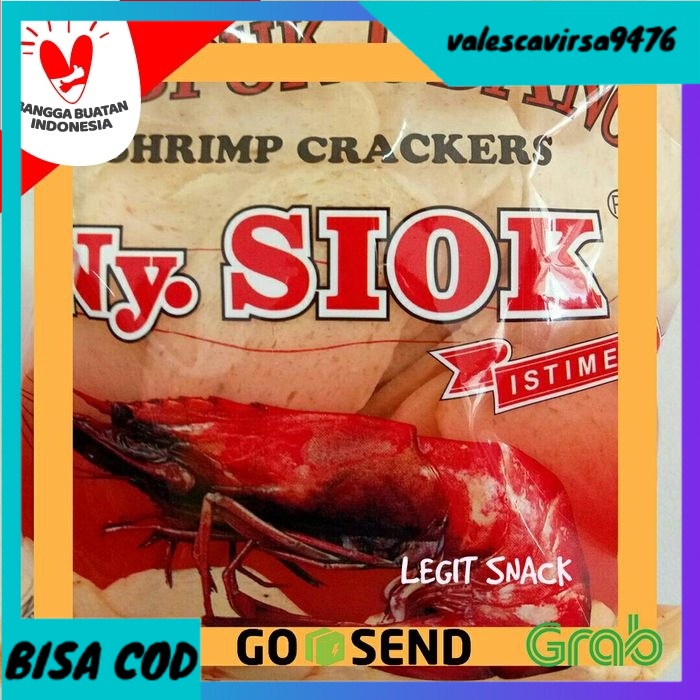 

⭐BISA COD⭐ KERUPUK UDANG NY.SIOK / KRUPUK NY SIOK OVAL BULAT READY GOJEK JAKARTA