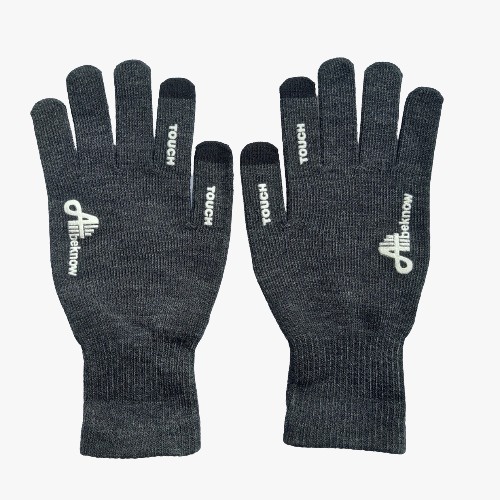 SARUNG TANGAN MOTOR Allbeknow / CHARCOAL / GLOVE / TOUCH SCREEN HP / KARET ANTI SLIP / RAJUT