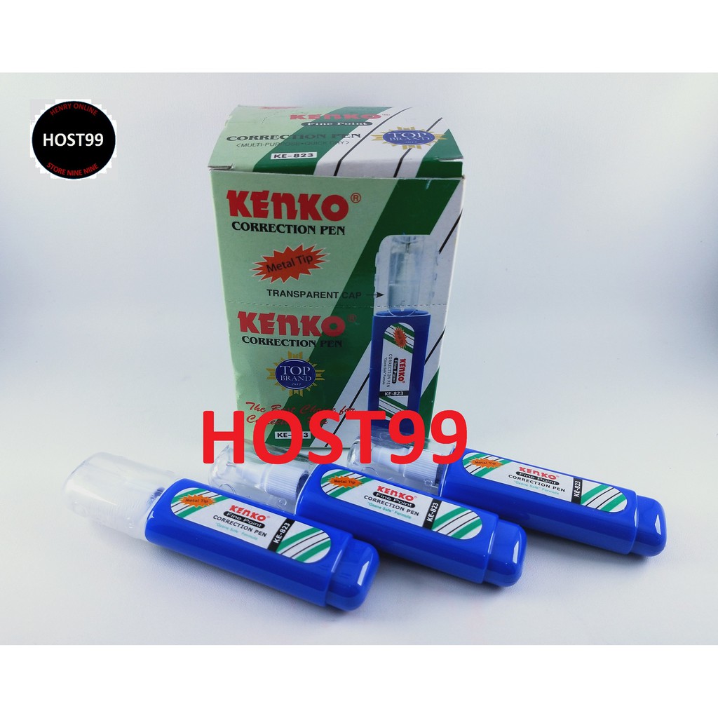 

TIPEX CAIR 823 BIRU TIP-X CORRECTION FLUID PEN BLUE KENKO