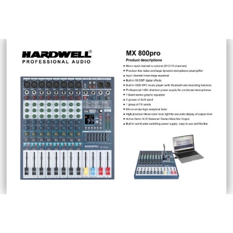 Mixer Hardwell MX 800 / MX-800 / MX800 Original USB BLUETOOTH